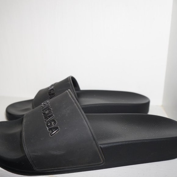 BALENCIAGA Logo Slide Sandal - Picture 2 of 6